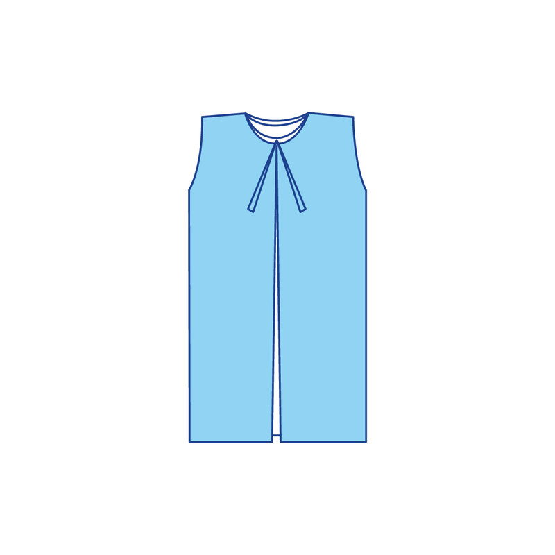 Накидка для відвідувача Taipan-Рharm стерильна на зав’язках (TPS0906002)